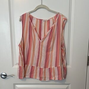 🌸3/$15🌸 Gap Striped Sleeveless Top—Size XXL